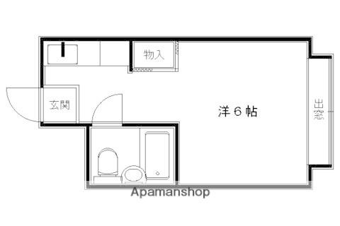 コーポマルス(1K/4階)の間取り写真