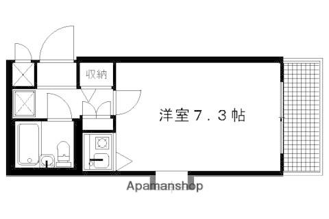 DETOM-1西陣II(1K/4階)の間取り写真
