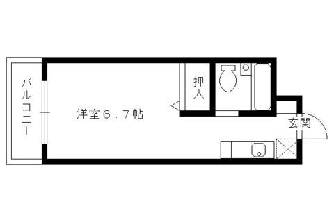 DOMUSOGAWA(1K/3階)の間取り写真