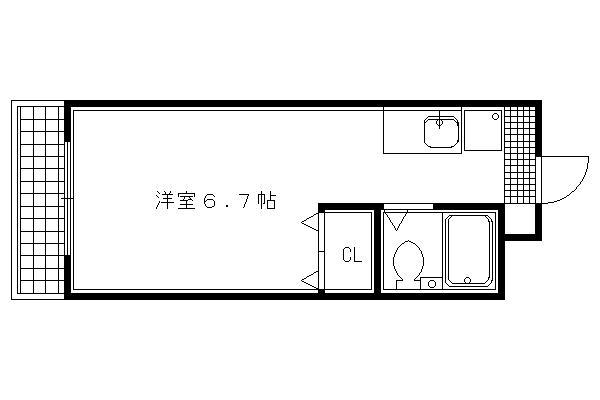 DOMUSOGAWA(1K/3階)の間取り写真