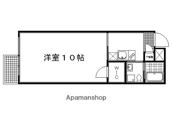 グランコスモ出町(1K/1階)の間取り写真