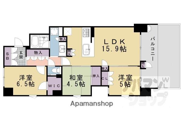 パークホームズ烏丸御池三条町(3LDK/1階)の間取り写真