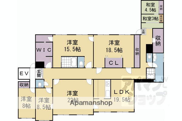 京阪電気鉄道鴨東線 出町柳駅 徒歩7分 3階建 築40年(5SLDK/2階)の間取り写真