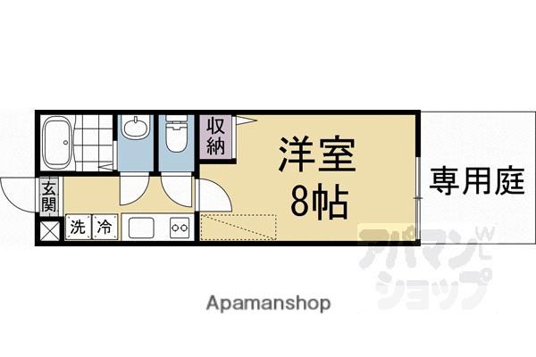 フラッティ有馬町(1K/1階)の間取り写真