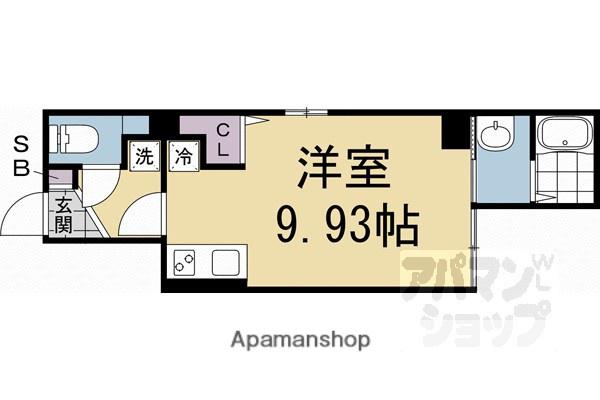 ATTRICE東堀川(ワンルーム/5階)の間取り写真