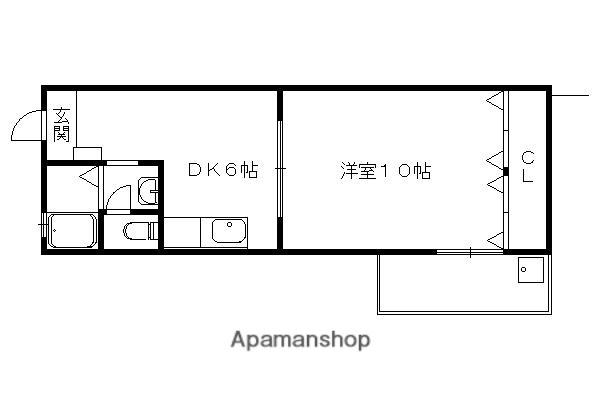 CIEL CLAIR(1K/1階)の間取り写真