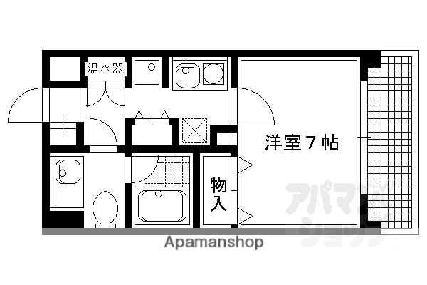 キアーラ御所(1K/2階)の間取り写真