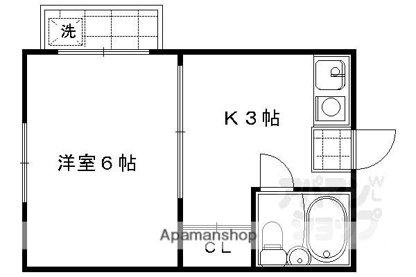 BOX HOUSE(1K/3階)の間取り写真