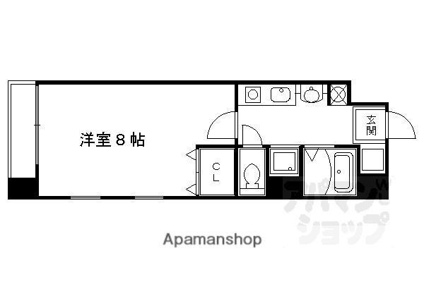 ディクティ三条(1K/2階)の間取り写真