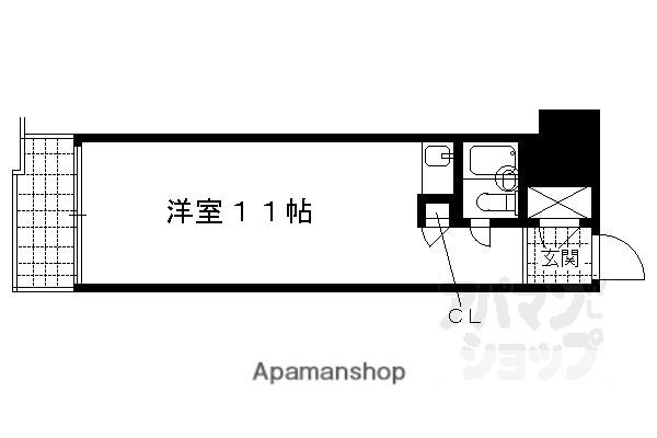 メゾンドール四条大宮(ワンルーム/3階)の間取り写真