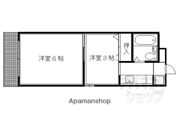 メゾンドプレジール(2K/4階)の間取り写真