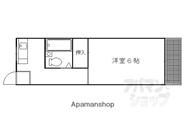 メゾンポエムI(1K/2階)の間取り写真