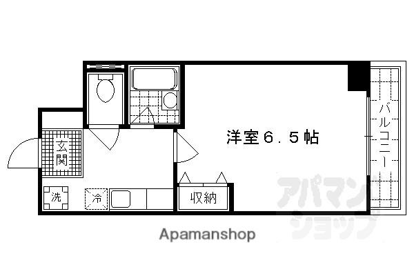 カーサ・DE・古都(1K/3階)の間取り写真