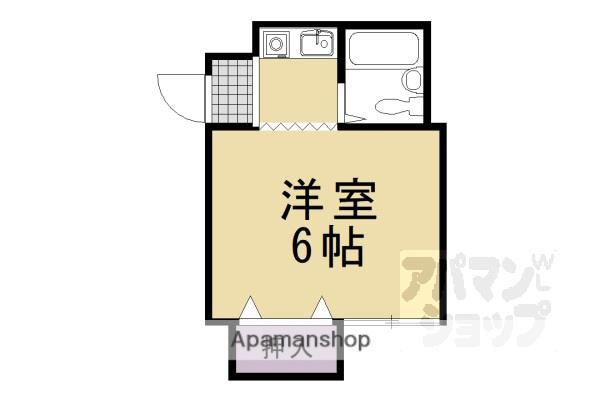 シャンブル丸太町(ワンルーム/3階)の間取り写真