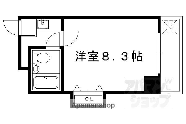 クレール11(1K/4階)の間取り写真