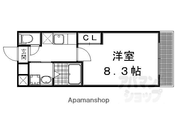ユイマールI・II(1K/2階)の間取り写真