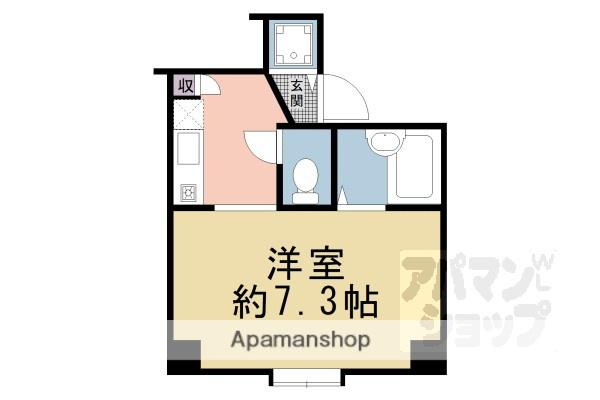 グランドパレス堀川パートII(1K/4階)の間取り写真