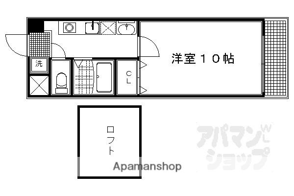 エレガント鴨川(1K/5階)の間取り写真