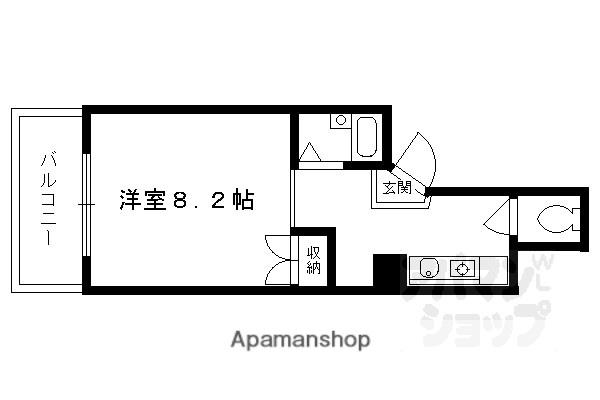 ベルフラワー(1K/3階)の間取り写真