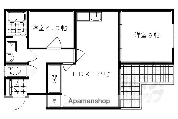 ベルメゾン一条(2LDK/2階)の間取り写真