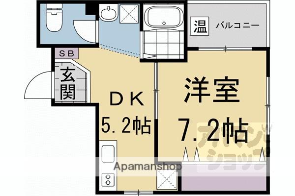 コーチヒルズI・II(1K/3階)の間取り写真