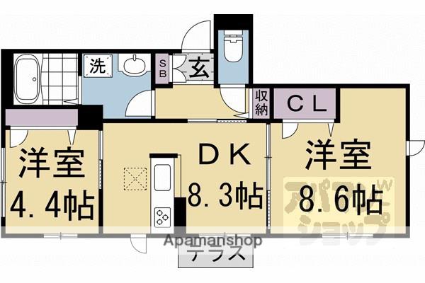 RICHER FANTASY(2DK/1階)の間取り写真