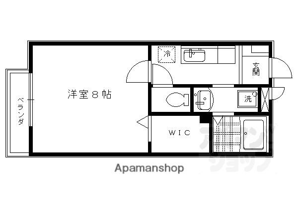 アミティエI号館(1K/1階)の間取り写真