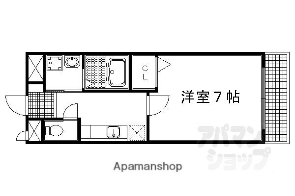 ヴィラグレイスII(1K/1階)の間取り写真