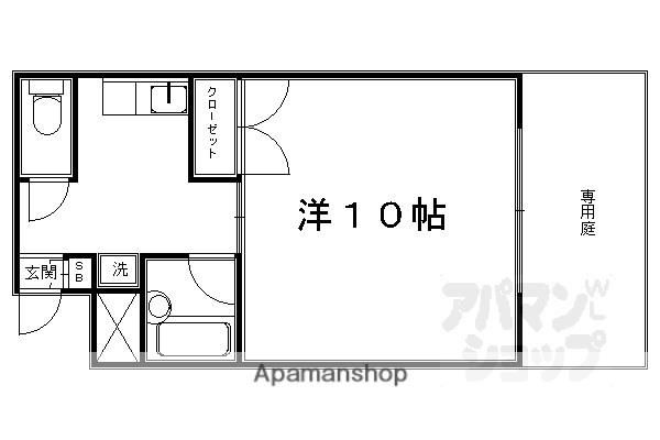 メゾンドゼフィール(1K/1階)の間取り写真