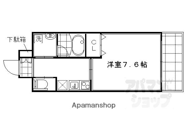 リブ・マンション(1K/2階)の間取り写真