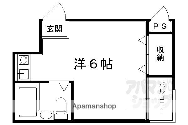 レジデンス西陣21(1K/2階)の間取り写真