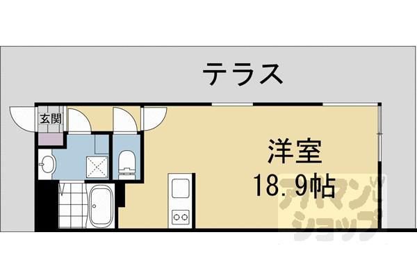 STANDZ金閣寺前(ワンルーム/1階)の間取り写真