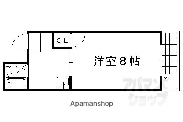 ルネJ&O(1K/3階)の間取り写真