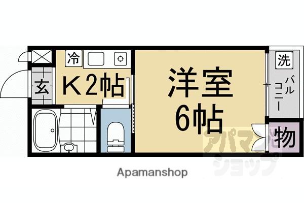 コーポ牧(1K/1階)の間取り写真