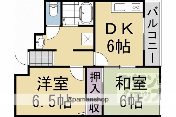 ORIENTCITY船岡(2DK/3階)の間取り写真