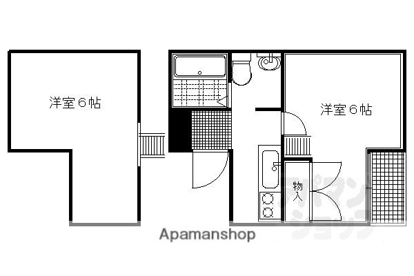 CASA3(1K/2階)の間取り写真