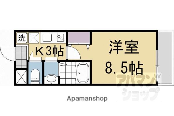 FELIZ MORADA(1K/2階)の間取り写真