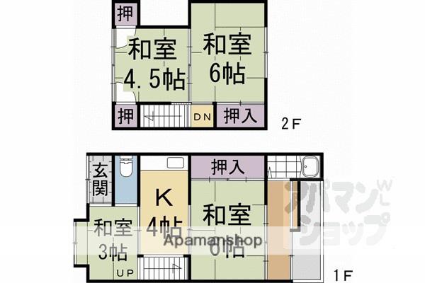 京阪電気鉄道鴨東線 神宮丸太町駅 徒歩13分 2階建 築57年(3K)の間取り写真