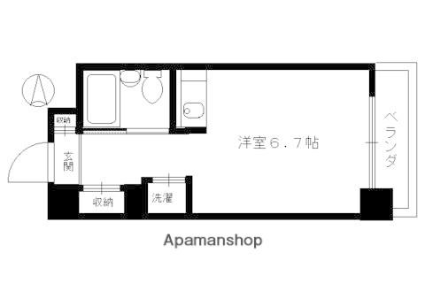 スカイノブレ京都四条大宮(ワンルーム/6階)の間取り写真