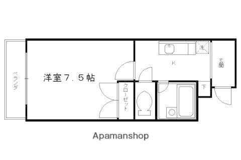 スカーラ12(1K/4階)の間取り写真