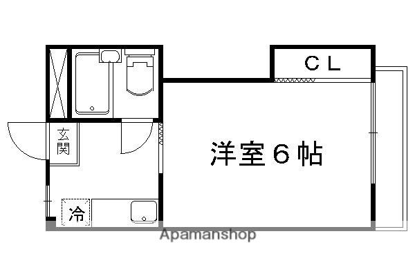 上柳ハウス(1K/2階)の間取り写真