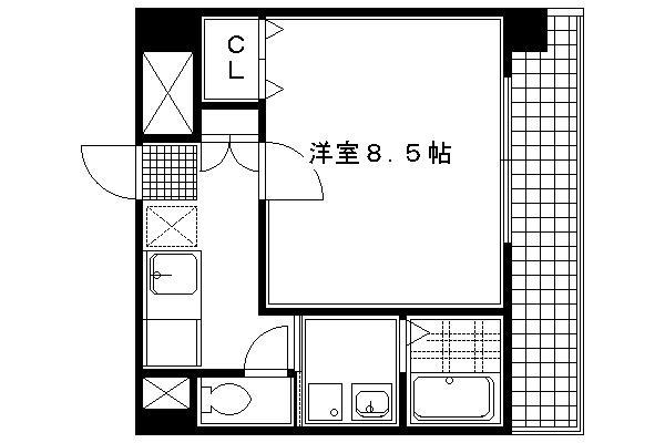 メゾン・エイム(1K/3階)の間取り写真