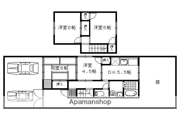 京都市烏丸線 北山駅(京都) 徒歩8分 2階建 築54年(4K)の間取り写真