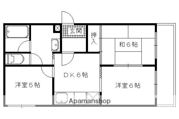 CENICIENTA北山(3DK/2階)の間取り写真