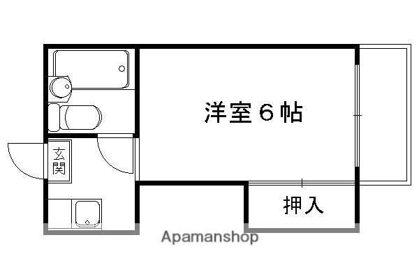 ベルメゾン・ルリ(1K/1階)の間取り写真
