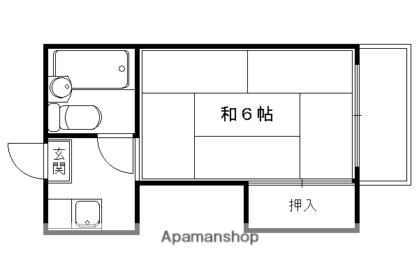 ベルメゾン・ルリ(1K/1階)の間取り写真