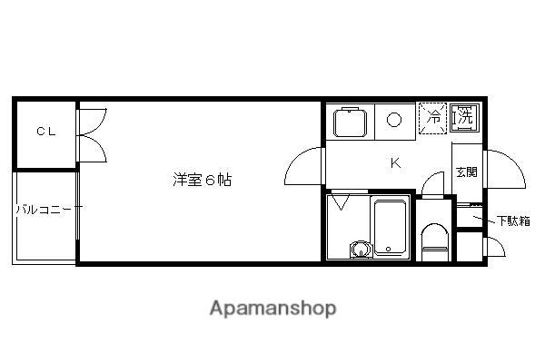 クレイドル・アラキ(1K/1階)の間取り写真