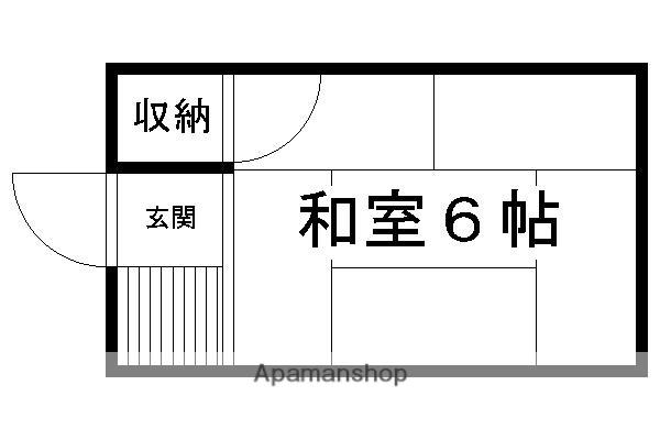 玉田荘(ワンルーム/2階)の間取り写真