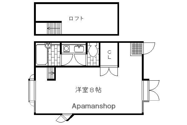 サンダ館II(1K/1階)の間取り写真