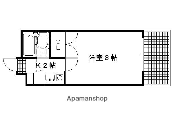 サンダ館II(1K/1階)の間取り写真